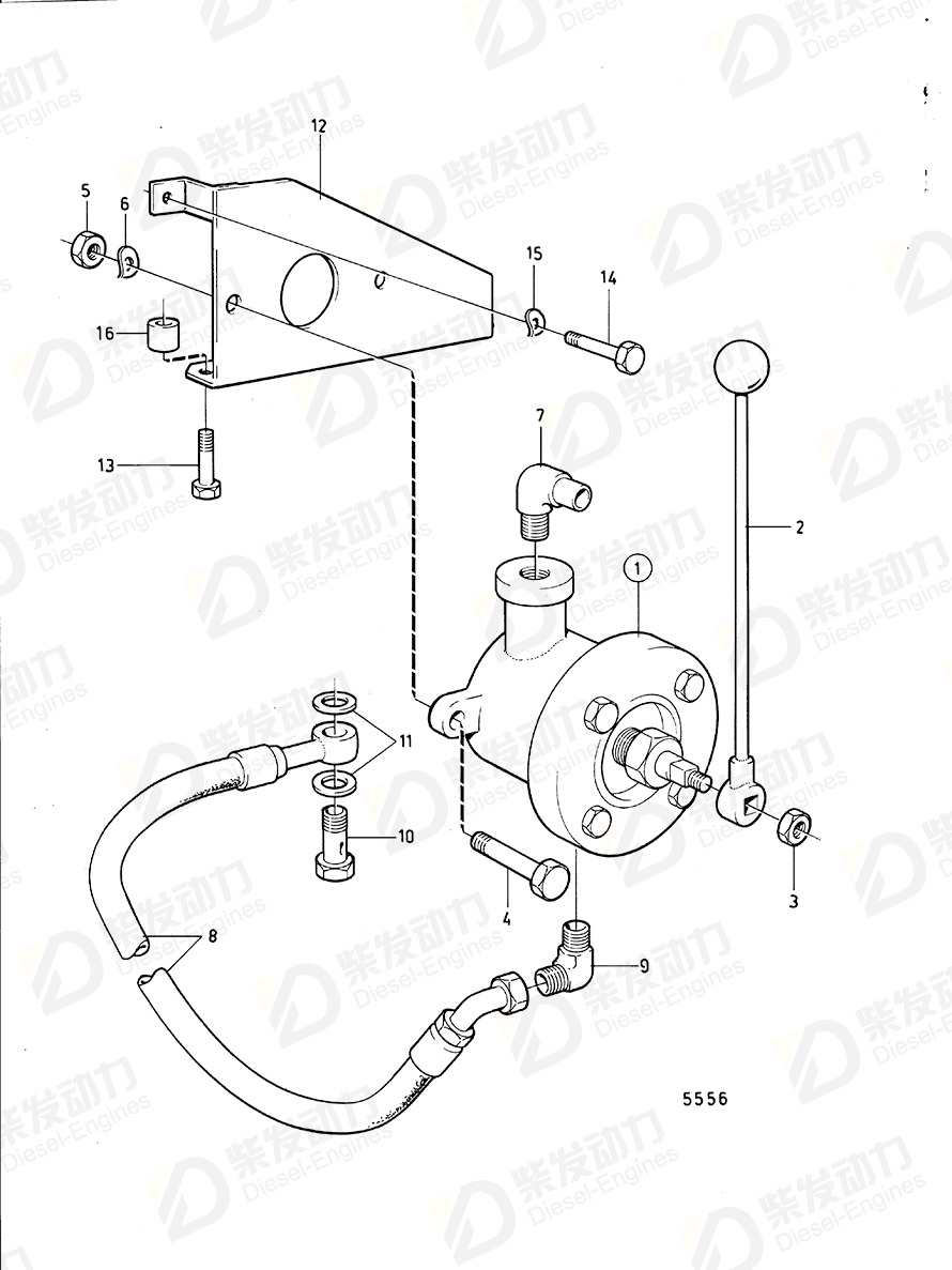 VOLVO Bracket 830663 Drawing